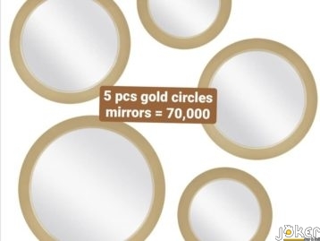 Gold Circles Miror 5pcs