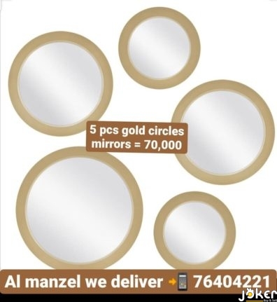 Gold Circles Miror 5pcs