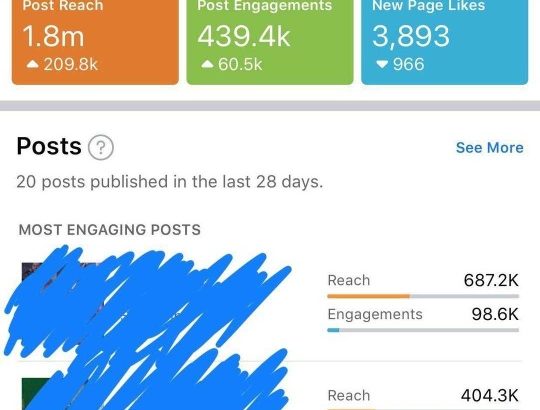 Facebook page (301 000 followers) + instagram account (22 000 followers) for sale